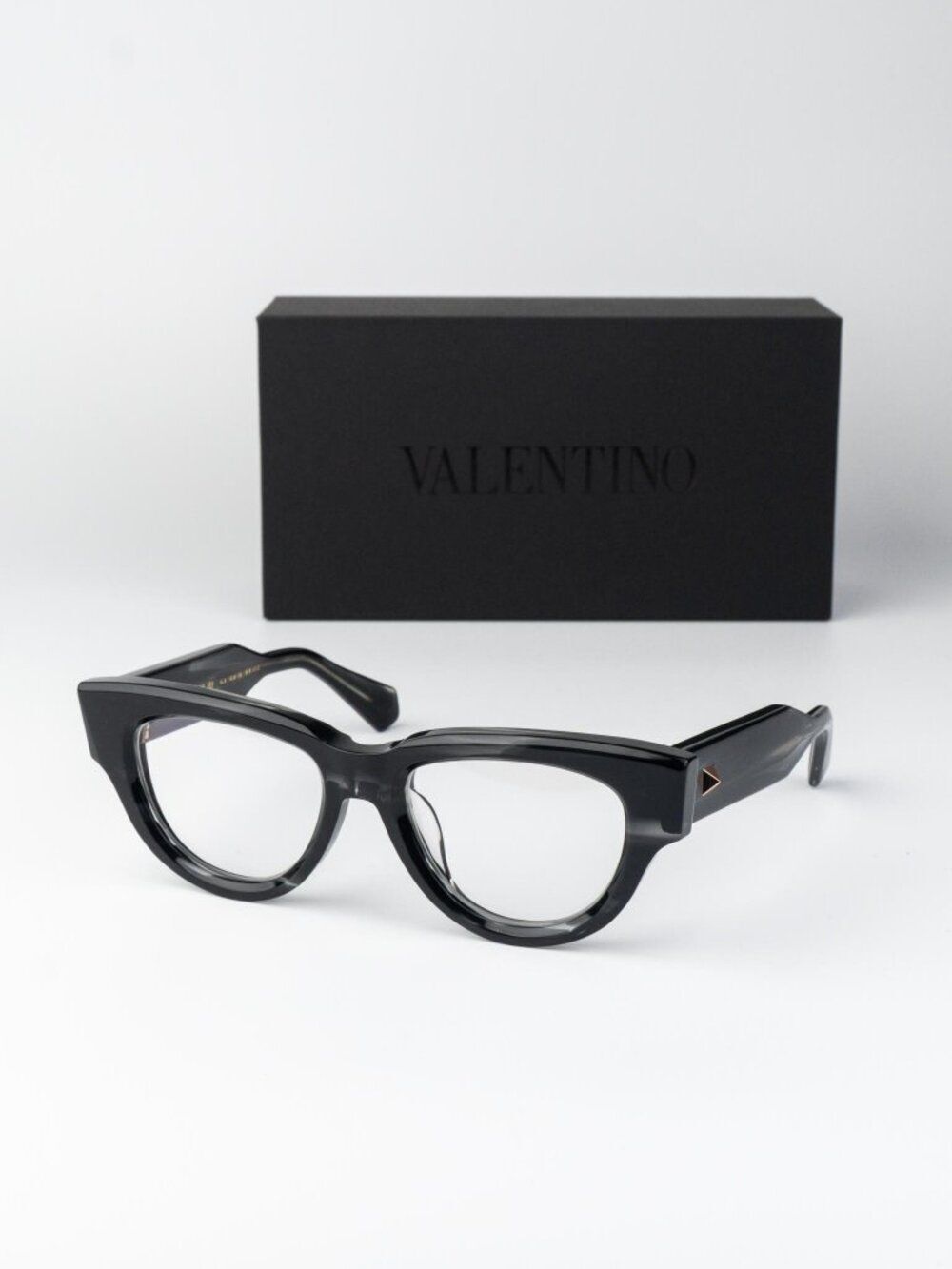 Valentino Women Eyeglasses Black Swirl Cat Eye V-ESSENTIAL - III VLX-125 A